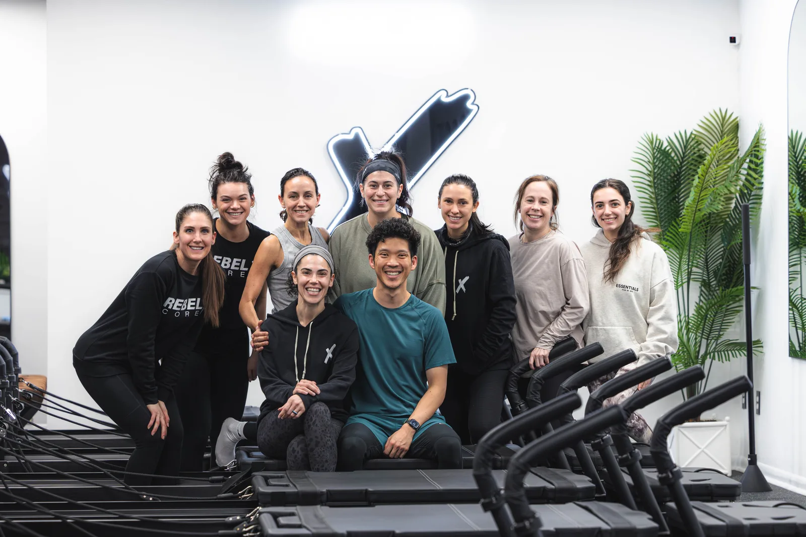 Jonathan with a group of reformer instructors
